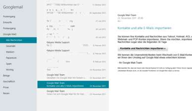 MS Mail Google Konto